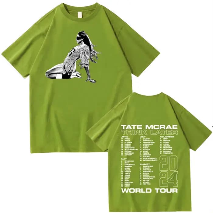Tate McRae-T-shirt à manches courtes et col rond