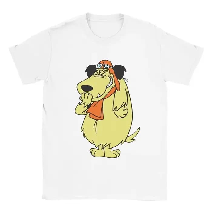 Muttley Wacky Races hommes T-Shirt dessin animé drôle coton t-shirts col rond à manches courtes