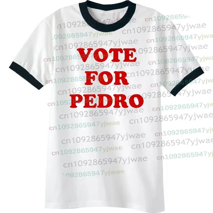 T-shirt Homme Y2K 2026 Napoleon Dynamite Vote For Pedro – Mode Estivale Streetwear Respirant Décontracté Manches Courtes