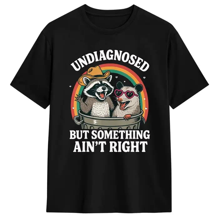 T-shirt pour hommes avec inscription « Undiagnosed But Something Ain't Right », t-shirts amusants po