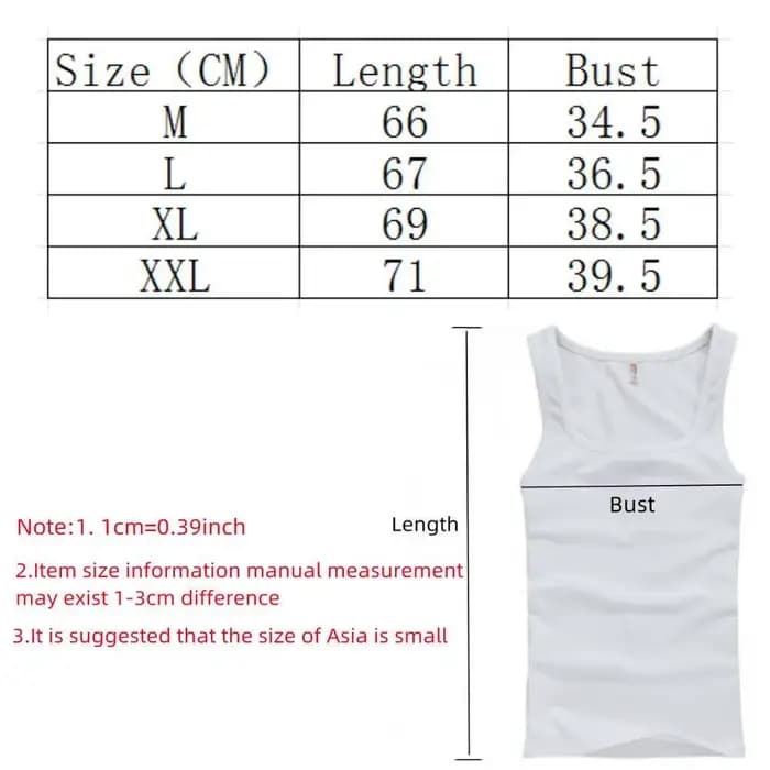 T-shirt sans manches en coton pour hommes et femmes
