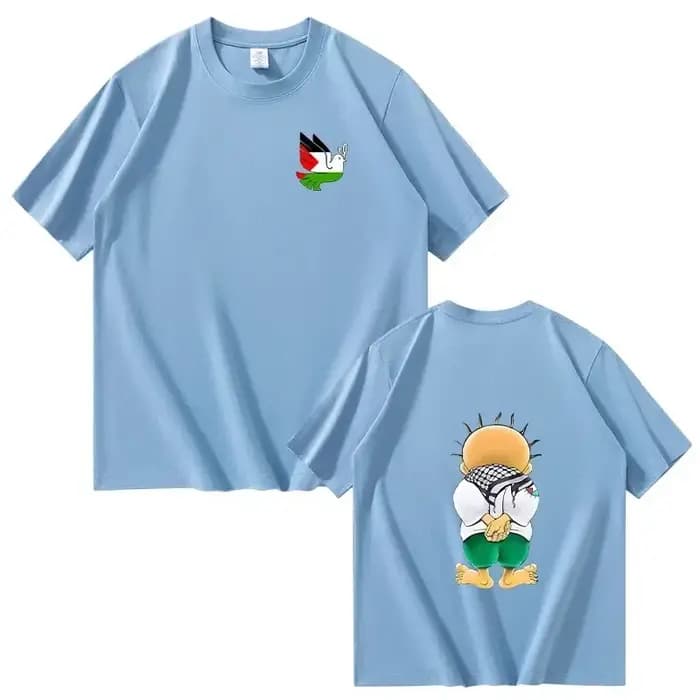 Handala-T-shirt à manches courtes en coton pour hommes et femmes