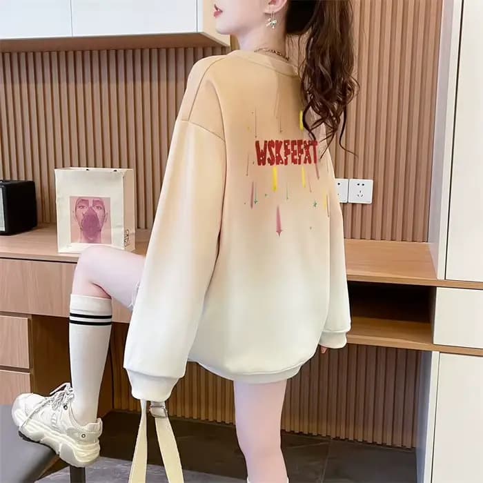 Tie Dye Femmes Sweatshirts Baggy Pas Cher 2000s Nouveauté Designer Vêtements coréens Mode Dégradé De