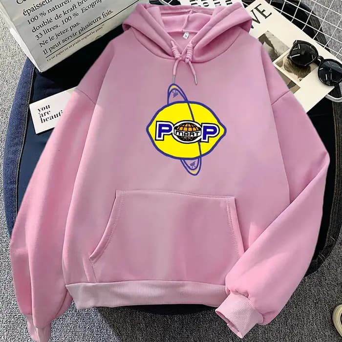 Sweat à Capuche avec Bande Citron U2 pour Femme et Homme