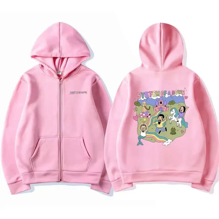 Système d'un sweat à capuche avec fermeture éclair pour homme et femme