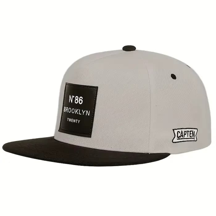 Brooklyn N ° Casquette de baseball snapback 86 Twenty à visière plate, style hip-hop, avec patch en