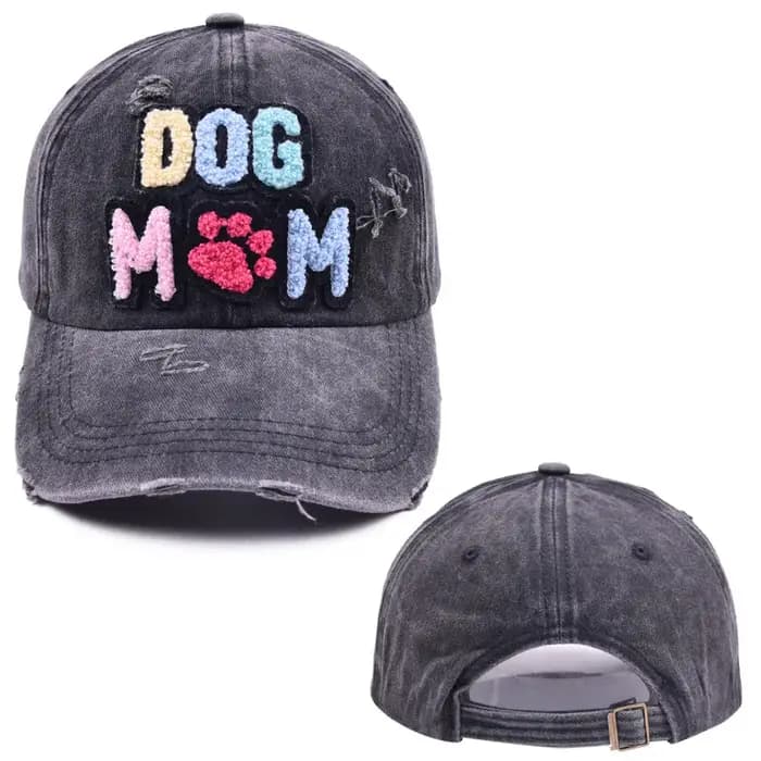 Casquette de baseball réglable brodée pour maman de chien