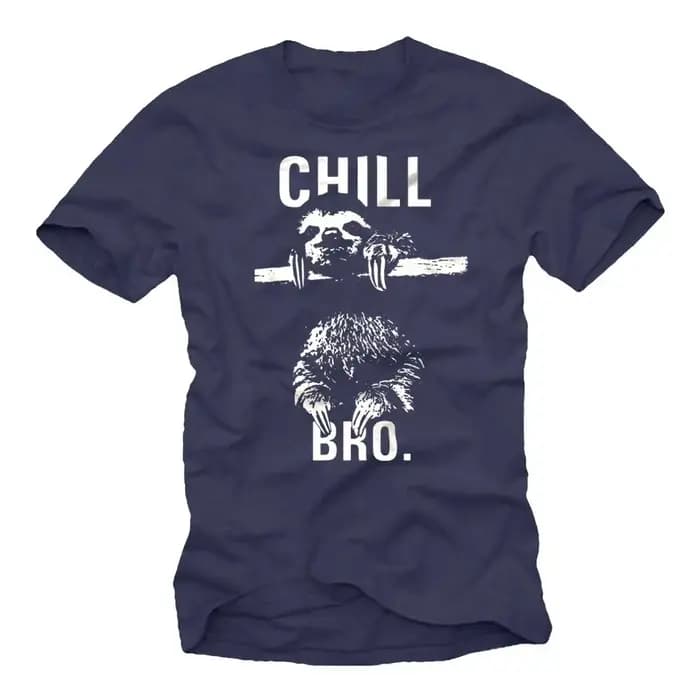 T-shirt Makaya Cool Swag avec Sloth Chill Bro pour hommes et femmes