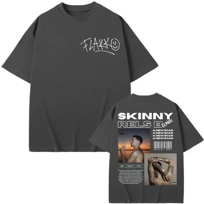 T-shirts graphiques avec affiche d'album du rappeur Rels B