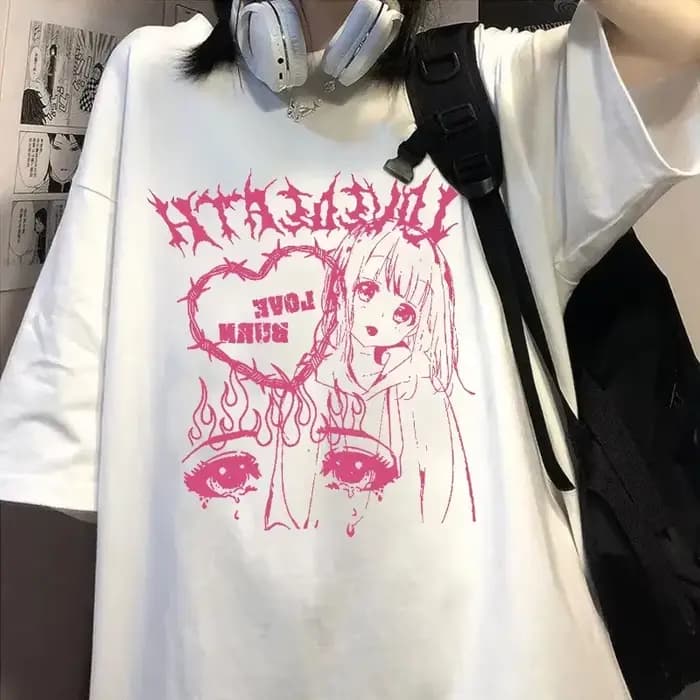 Harajuku T-shirt femmes Anime