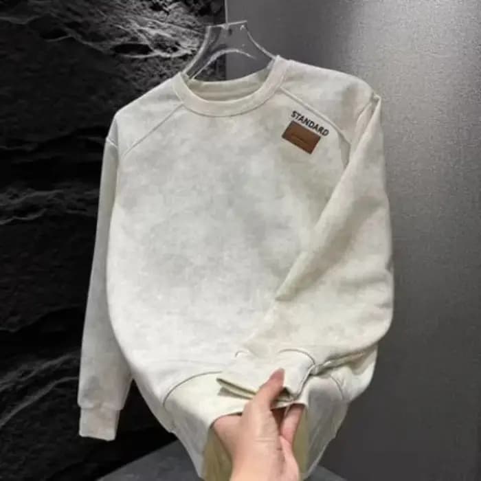 Sweat à capuche tendance Tie Dye pour hommes, pull décontracté à col rond