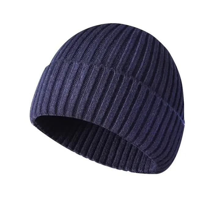 Logo brodé personnalisé hiver tricoté pull chapeau couleur unie chaud décontracté hommes et femmes à bord court crâne bonnet Gorras