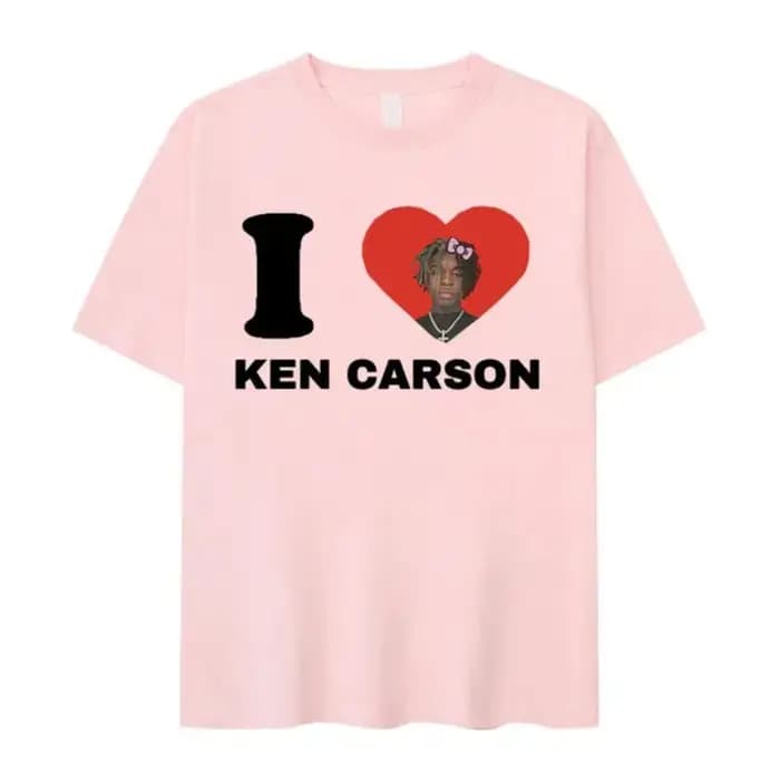 Ken Carson j'aime imprimé graphique t-shirts hommes femmes coton haut tendance manches T-shirt surdimensionné Harajuku