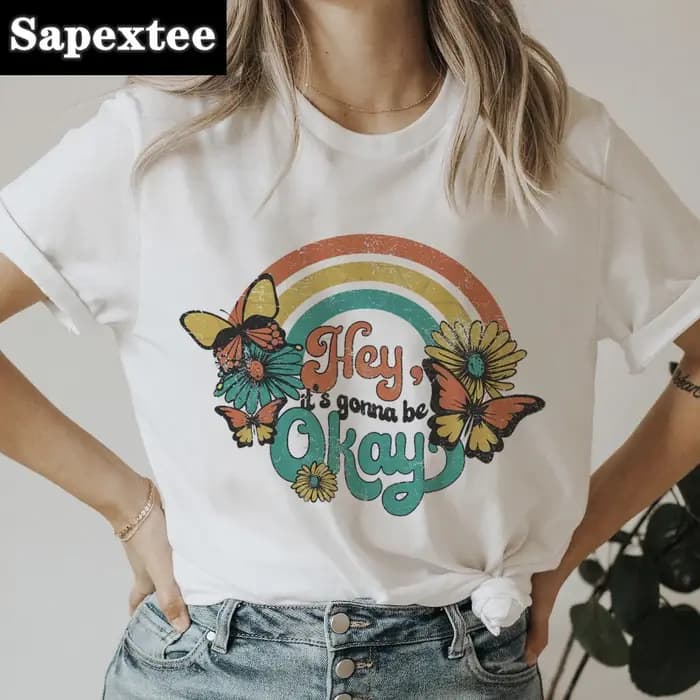 T-shirt à manches courtes imprimé voiture rétro pour femmes
