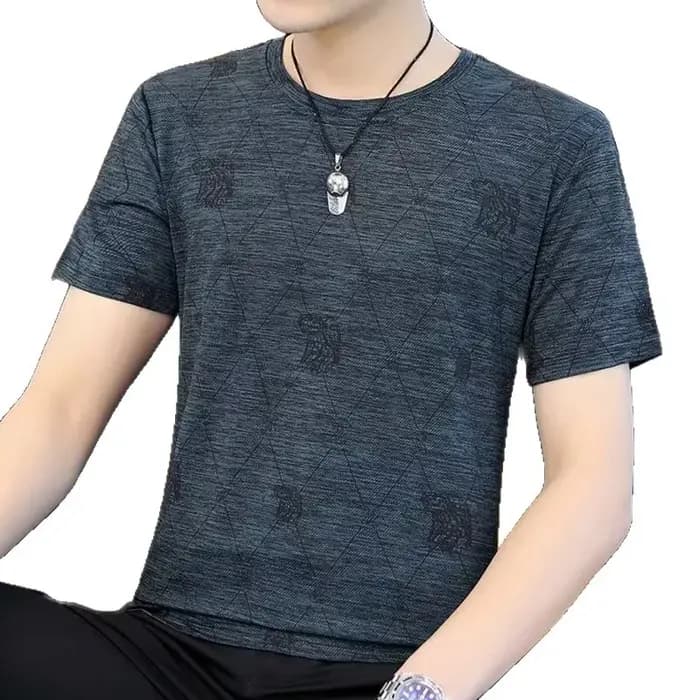 T-shirt à manches courtes en soie glacée pour homme