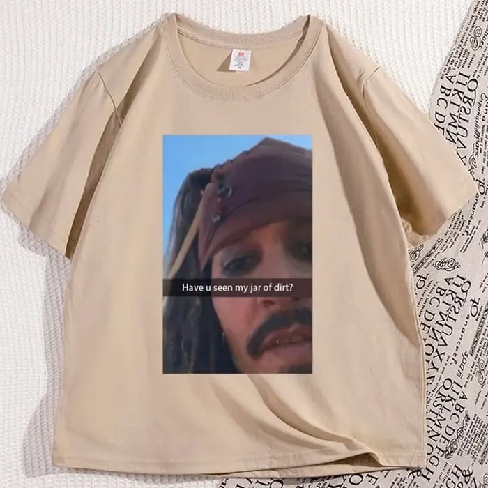 Drôle capitaine Jack Sparrow t-shirt hommes coton à manches courtes graphique t-shirts humoristique col rond respirant hauts amples de haute qualité