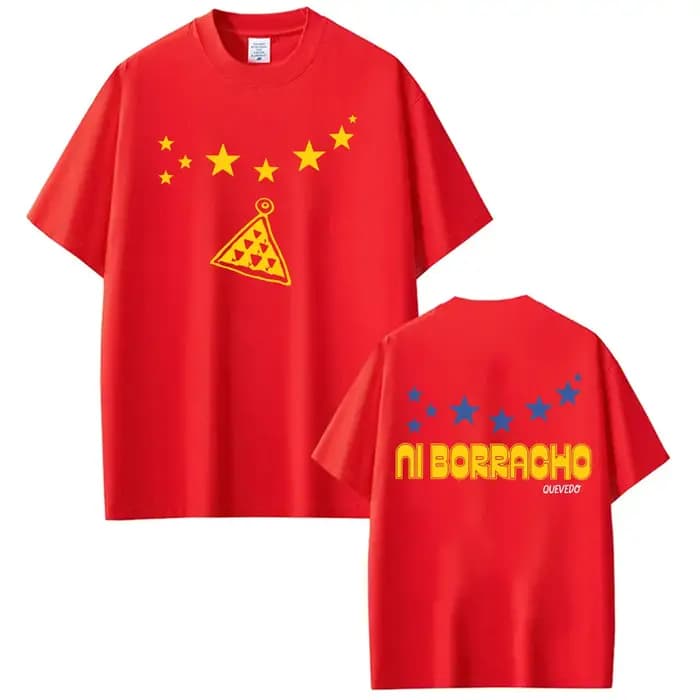 Quevedo EL BAIFO « NI BORRACHO » T-shirts imprimés pour hommes et femmes, T-shirt vintage Hip Hop cl