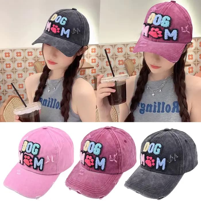 Casquette de baseball réglable brodée pour maman de chien