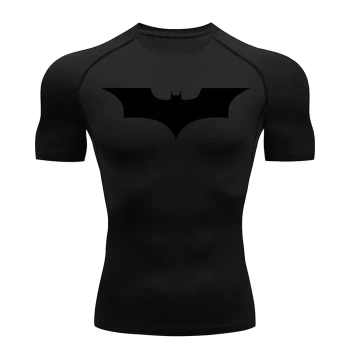 Chemises de Compression imprimées chauve-souris pour hommes, entraînement de gymnastique, course à p