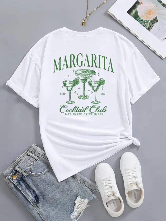 T-shirts drôles pour femmes avec motif Martini Cocktail