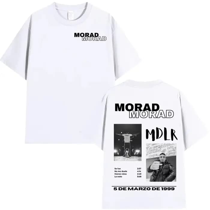 T-shirt Singer Rap Morad MDLR Tour Album pour hommes et femmes, T-shirt respirant de haute qualité,