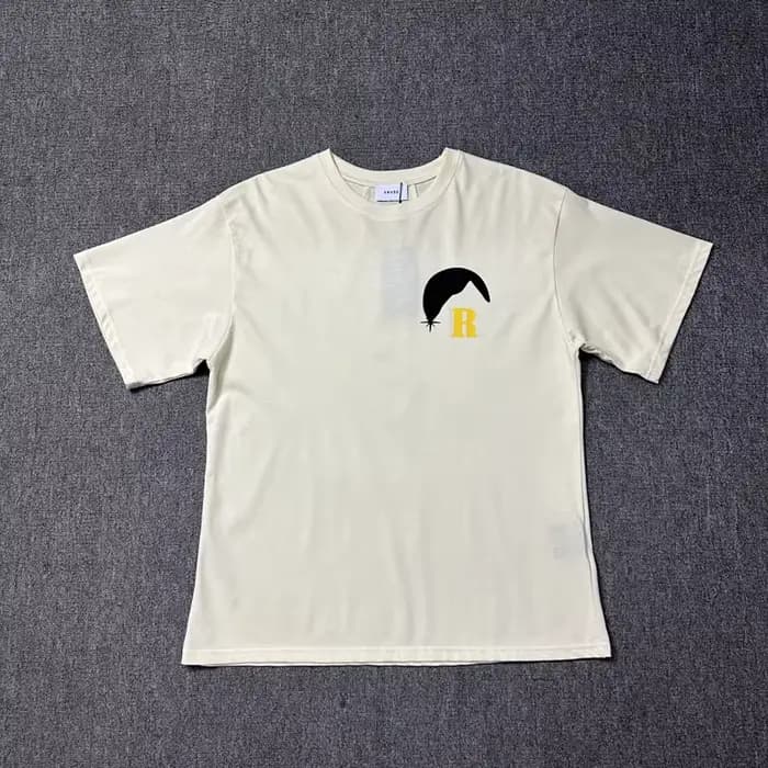 Nouveau T-shirt RHUDE 2026 décontracté et ample à manches courtes avec imprimé lettres pour hommes et femmes