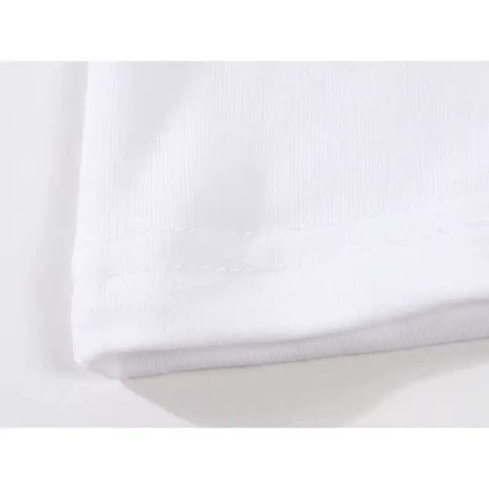 T-shirt à col rond pour homme, blanc, à la mode, M8127
