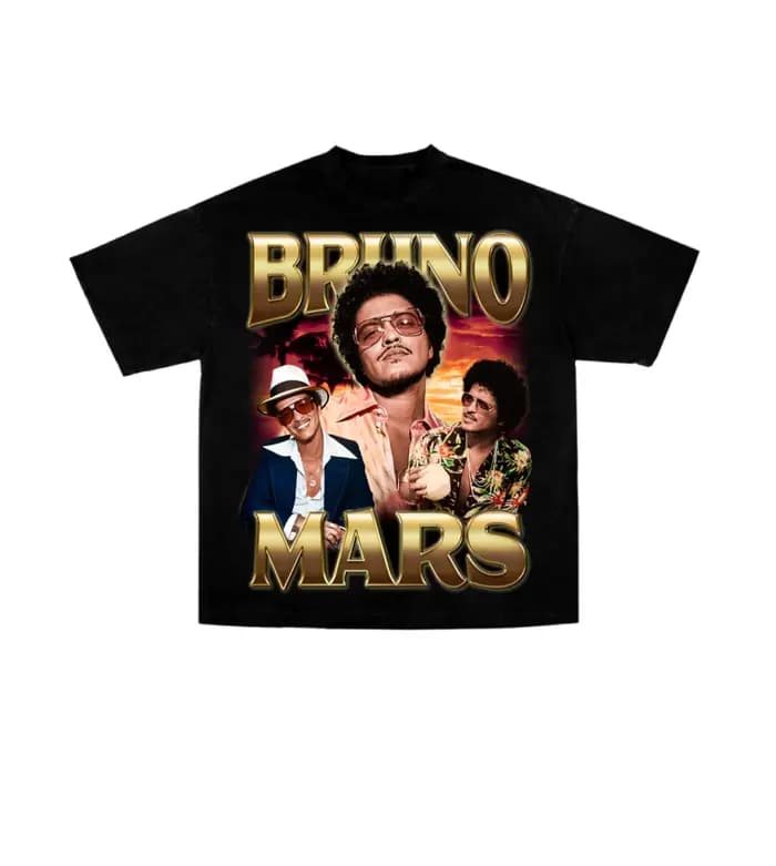 Nouveau T-shirt tendance BRUNO MARS pour homme et femme