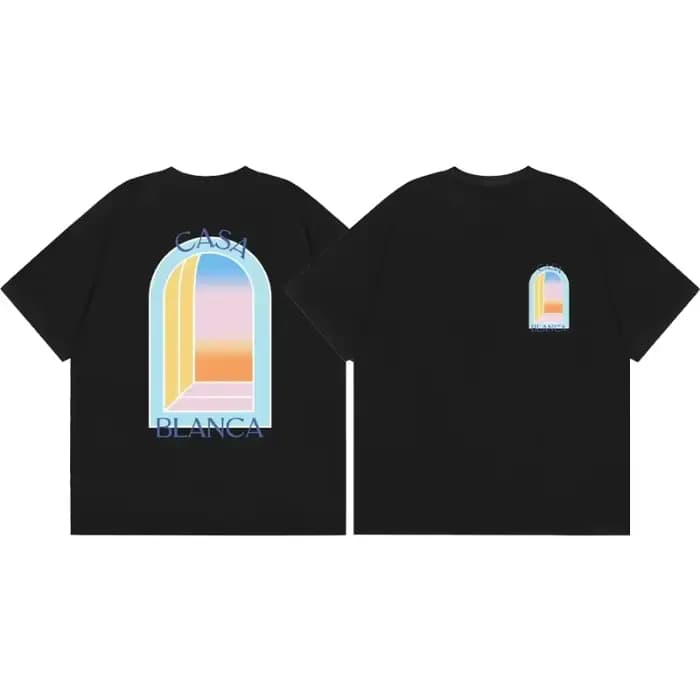 T-shirt unisexe décontracté à imprimé Casa Blanca