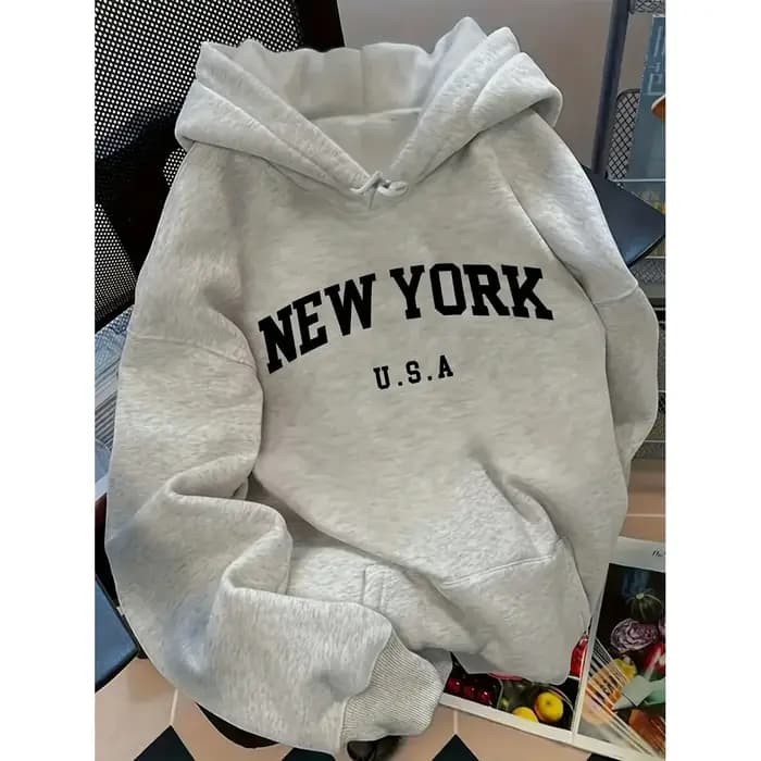 Hommes femmes New York états-unis ville sweats à capuche mode lettre imprimé graphique sweats ample décontracté Harajuku pull à capuche vêtements de sport
