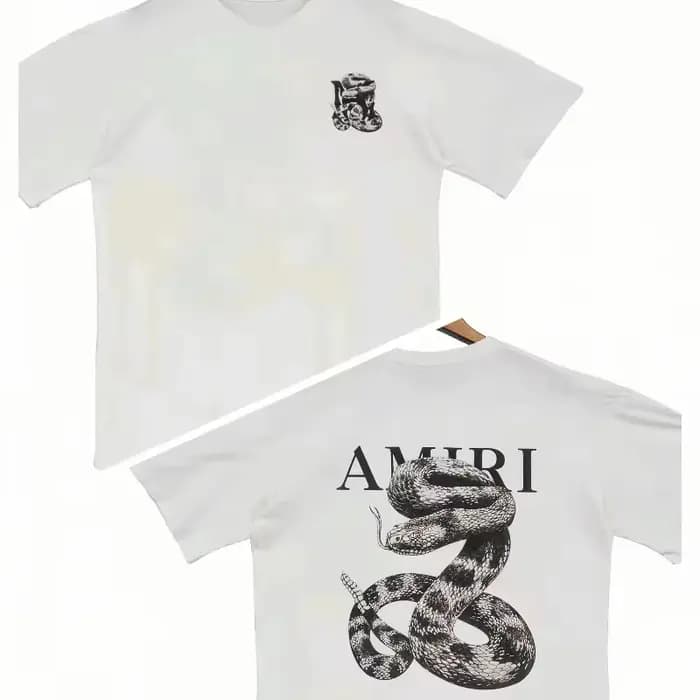 T-shirt ample à motif serpent, tendance luxe léger, manches courtes, unisexe, polyvalent, décontract