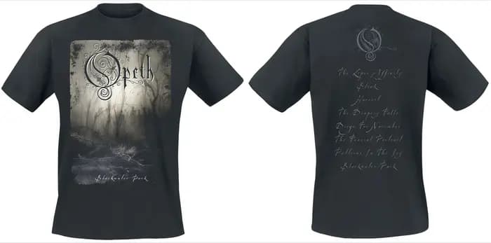 T-shirt en coton avec logo imprimé Opeth Blackwater Park Forest, streetwear Heavy Metal, unisexe, co