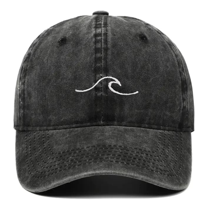 Nouvelle Casquette de Baseball Brodé Tendance 2026 à Motif Vague Ondulée