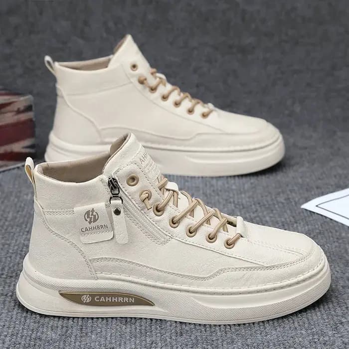 Baskets Montantes pour Homme, Mocassins de Skateboard, Chaussures de dehors et de Loisirs, Antidérap