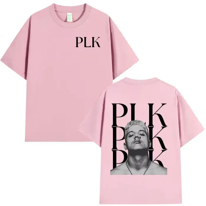 Rappeur PLK visage graphique T-shirt hommes femmes vêtements mode Hip Hop musique T-shirts décontracté coton manches