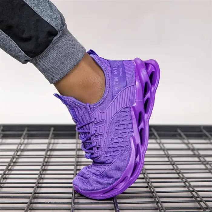 Baskets décontractées violettes pour femmes et hommes
