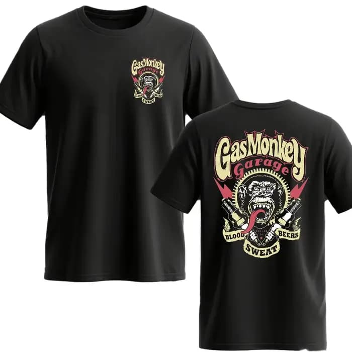 Nouveau T-shirt en coton à manches courtes pour homme, double face, décontracté, essentiel, Gas Monk
