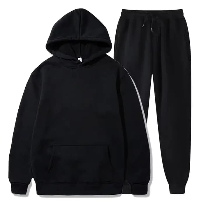 Sweat à capuche en polaire de base et pantalons de survêtement Ensemble hommes