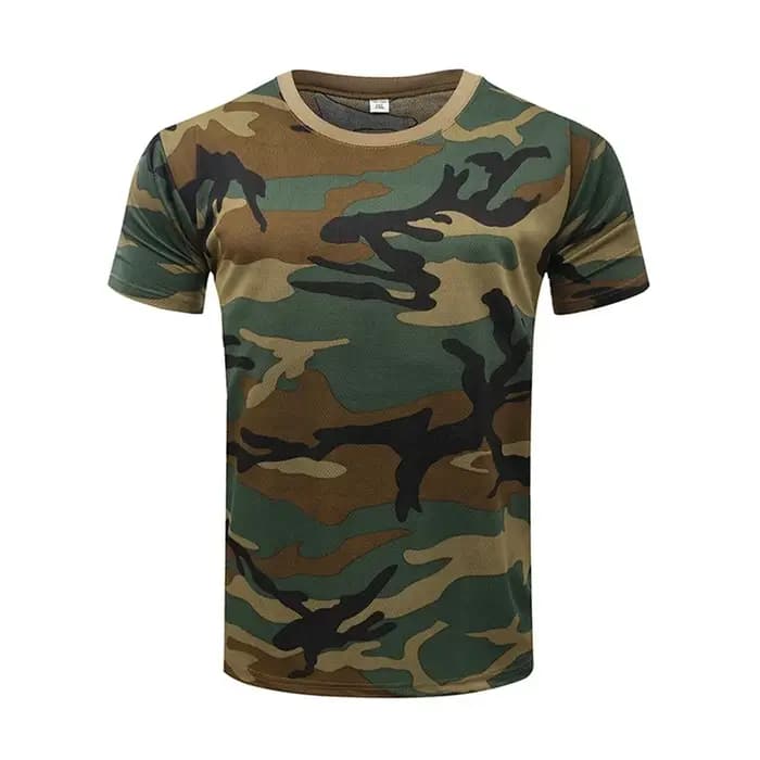 T-shirt camouflage tactique imprimé 3D pour homme