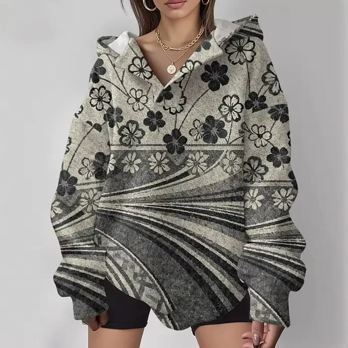 Vintage confortable Sweat à capuche surdimensionné pour femmes
