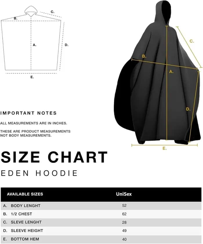 Eden Sweat à capuche unisexe surdimensionné Cape légère Super chaude Ultra-doux doublure en fausse fourrure tissu d'hiver cadeau pour Noël