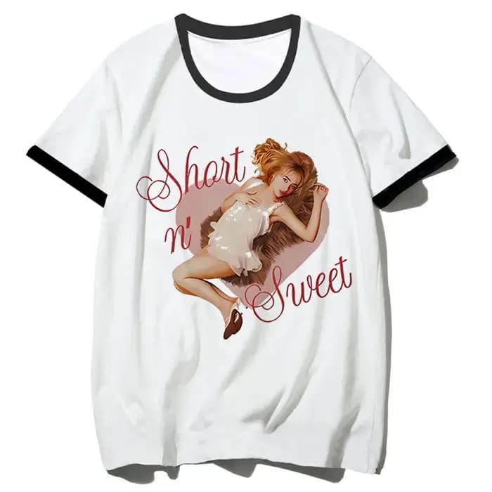 Sabrina Carpenter chemise adolescent graphique à la mode numérique Grunge université respirant t-shirt anime esthétique kawaii années 2000 femmes