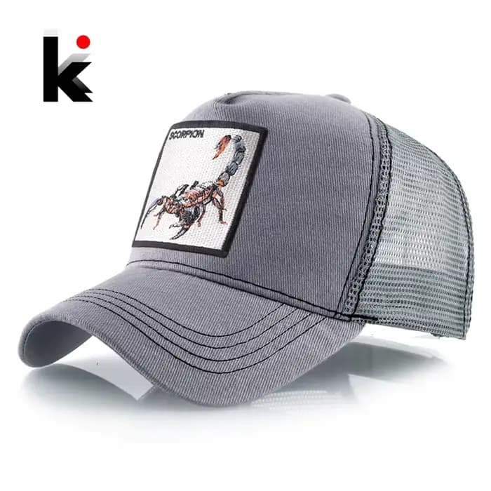 Casquette de camionneur Streetwear avec Patch Scorpion