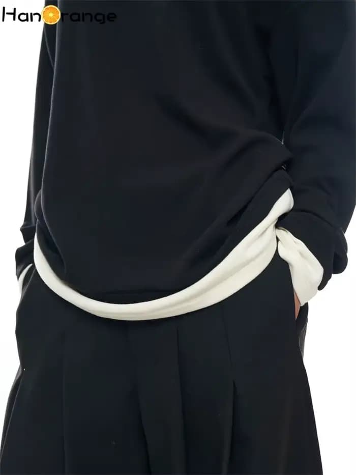 T-shirt en molleton brossé effet deux pièces HanOrange 2026