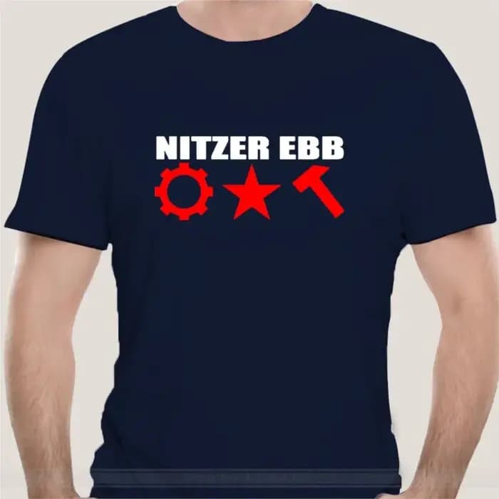 Nitzer Ebb britannique EBM Rock noir T-shirt hommes Style décontracté coton fond