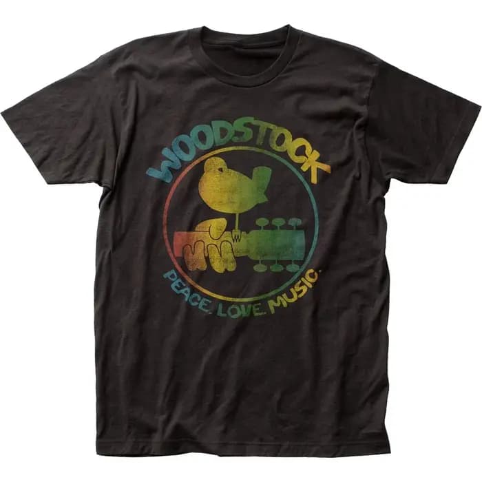 T-shirt d'été pour hommes Woodstock