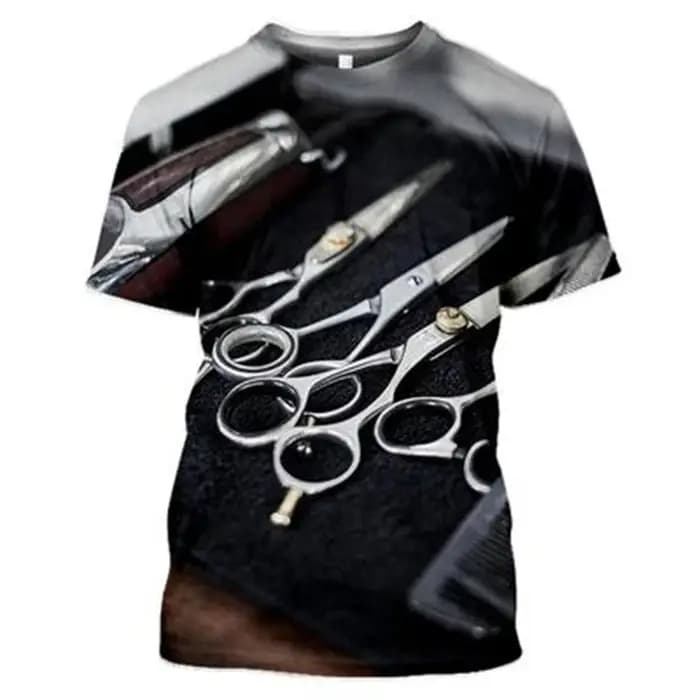 T-shirt de travail de barbier pour hommes