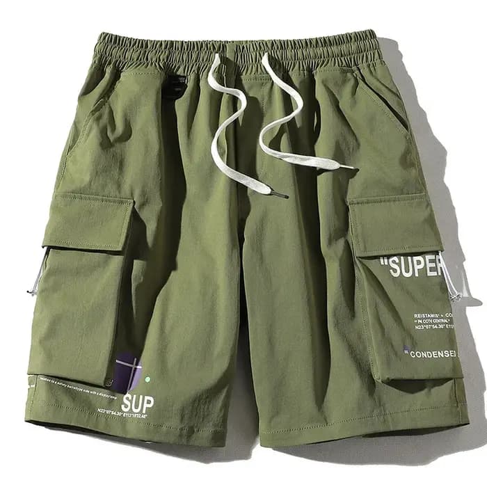 Shorts cargo streetwear japonais d'été multi-poches