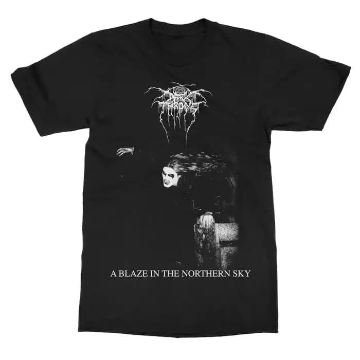Nouveau Darkthrone T-shirt en coton à motif graphique unisexe, manches courtes, tendance, marque