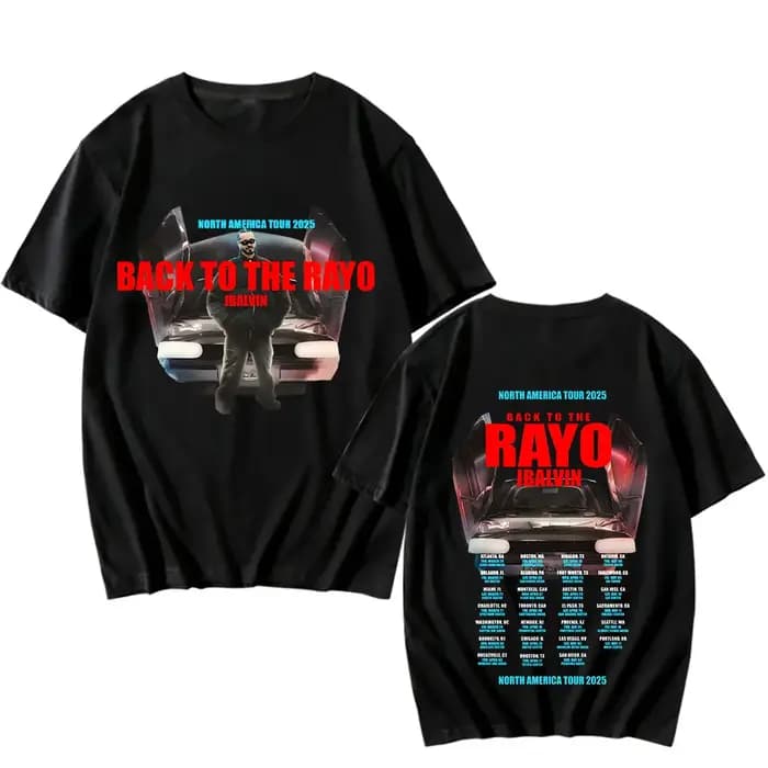 T-shirt unisexe en coton J Balvin, Retour vers le Rayo, Tour nord-américain, Y-Technology, Vêtements